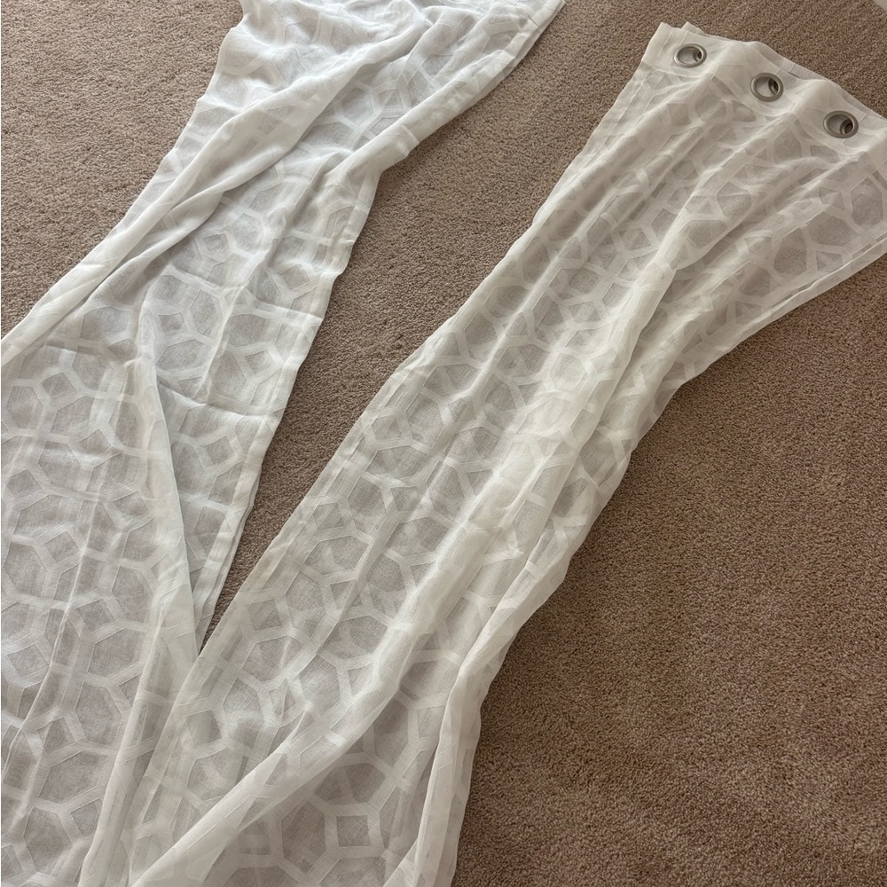 Elegant White curtains sheet